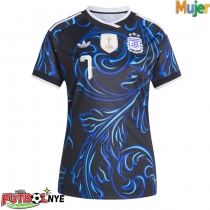 Camiseta Argentina Rodrigo De Paul #7 Visitante Equipación para mujer Mundial 2026 manga corta